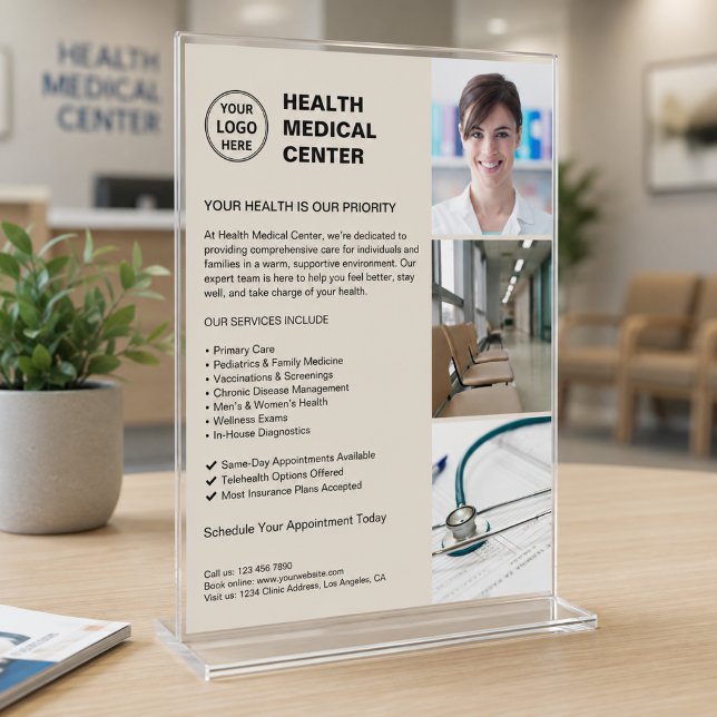 Modern Clinic Doctor Healthcare Custom Logo Flyer (Modern Clinic Doctor Healthcare Custom Logo Flyer)