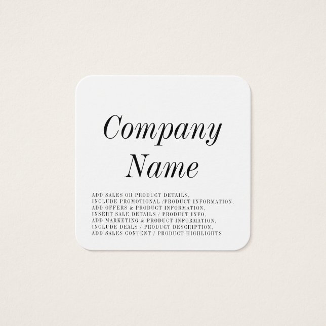 Modern Clothing Brand Minimal Hang Tag Design (Vorderseite)