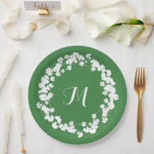 Modern Clover Blätter Wreath St Patricks Monogram