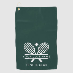 Modern Club Name Tennis Team Navy Blue Swag Golfhandtuch
