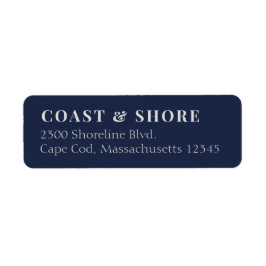 Modern Coastal Blue Return Address Labels