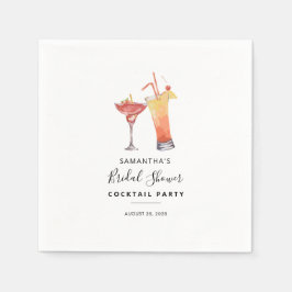 Modern Cocktail Party Brautparty Paper Serviette