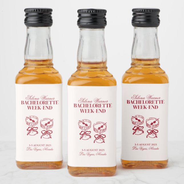 Modern Cocktails Bachelorette Wochenende Alkoholflaschenetikett (Flaschen)