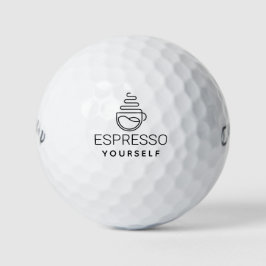 Modern Coffee Espresso Sie selbst zeichnend Kunst Golfball