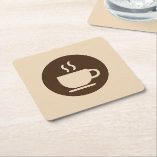 ☕ Modern Coffee Shop Loyalty & Business Card Rechteckiger Pappuntersetzer
