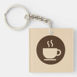 ☕ Modern Coffee Shop Loyalty & Business Card Schlüsselanhänger