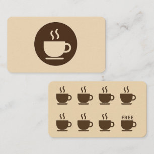 ☕ Modern Coffee Shop Loyalty & Business Card Visitenkarte
