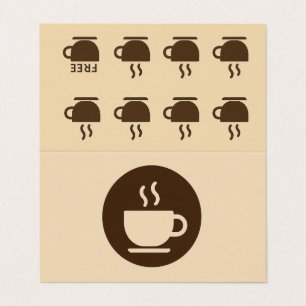 ☕ Modern Coffee Shop Loyalty & Business Card Visitenkarten