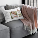Modern Collage Couple Foto & Live Liebe Laugh Gesc Lendenkissen<br><div class="desc">Modern Collage Couple Foto & Live Liebe Laugh Geschenk</div>