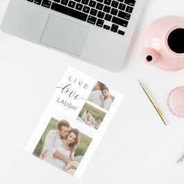 Modern Collage Couple Foto & Live Liebe Laugh Gesc Post-it Klebezettel