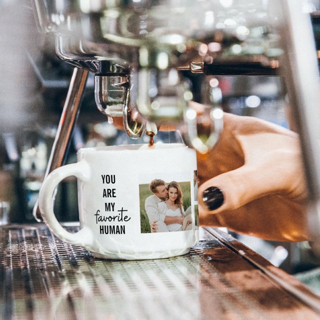 Modern Collage Couple Foto & Romantic Liebe Quote Espressotasse (Von Creator hochgeladen)