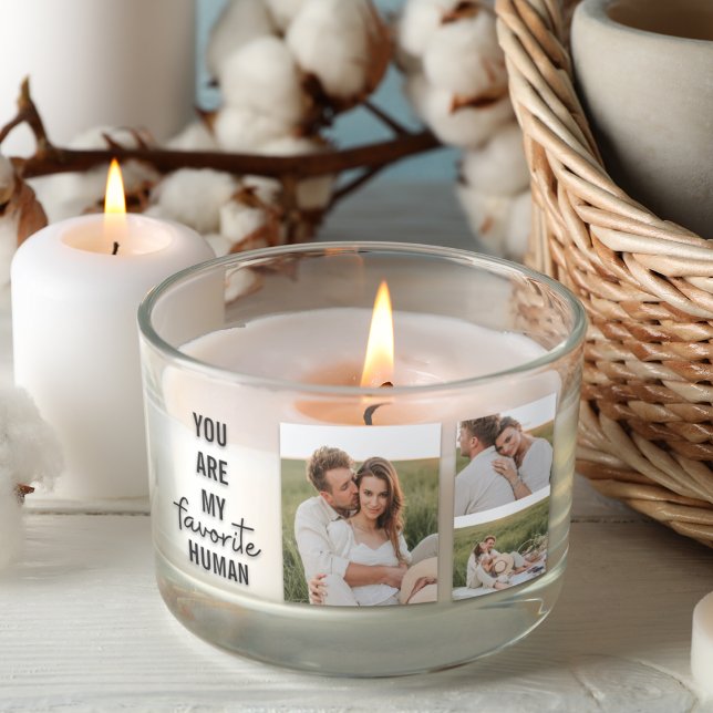 Modern Collage Couple Foto & Romantic Liebe Quote Rechteckiger Aufkleber (Von Creator hochgeladen)