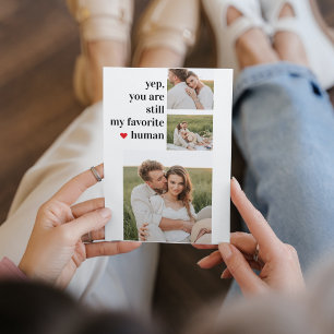 Modern Collage Couple Foto Romantisches Zitat Feiertagskarte