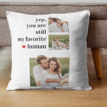 Modern Collage Couple Foto Romantisches Zitat Kissen<br><div class="desc">Modern Collage Couple Foto Romantisches Zitat</div>