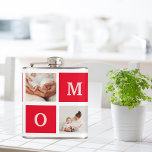 Modern Collage Foto & Best Mom Ever Gift Flachmann<br><div class="desc">Modernes Collage Foto & Text Beste Mama je Geschenk. Bestes Personalisiertes Geschenk für Mütter Tag,  Frauentag oder Mama Geburtstag. Überraschende Mama mit einem Geschenk,  das so Phantastisch ist wie sie.</div>