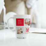 Modern Collage Foto & Best Mom Ever Gift Milchtasse<br><div class="desc">Modernes Collage Foto & Text Beste Mama je Geschenk. Bestes Personalisiertes Geschenk für Mütter Tag,  Frauentag oder Mama Geburtstag. Überraschende Mama mit einem Geschenk,  das so Phantastisch ist wie sie.</div>