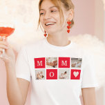 Modern Collage Foto & Best Mom Ever Gift T-Shirt<br><div class="desc">Modernes Collage Foto & Text Beste Mama je Geschenk. Bestes Personalisiertes Geschenk für Mütter Tag,  Frauentag oder Mama Geburtstag. Überraschende Mama mit einem Geschenk,  das so Phantastisch ist wie sie.</div>