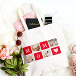 Modern Collage Foto & Best Mom Ever Gift Tragetasche<br><div class="desc">Modernes Collage Foto & Text Beste Mama je Geschenk. Bestes Personalisiertes Geschenk für Mütter Tag,  Frauentag oder Mama Geburtstag. Überraschende Mama mit einem Geschenk,  das so Phantastisch ist wie sie.</div>