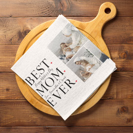 Modern Collage Foto Beste Mama Happy Mütter Tag Geschirrtuch