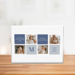 Modern Collage Foto & Blue Happy Vathers Day Gift<br><div class="desc">Modernes Collage Foto & Blue Happy Vathers Day Geschenk ist ein personalisiertes und nachdenkliches Geschenk, um den besonderen Mann in Ihrem Leben am Vatertag zu feiern. Das Geschenk enthält ein wunderschön gestaltetes Collage Foto mit Platz für mehrere Aufnahmen, mit dem Sie Ihre Lieblingssendungen mit Ihrem Vater erfassen und darstellen können.Die...</div>