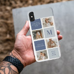 Modern Collage Foto & Blue Happy Vathers Day Gift Case-Mate iPhone Hülle<br><div class="desc">Modernes Collage Foto & Blue Happy Vathers Day Geschenk ist ein personalisiertes und nachdenkliches Geschenk, um den besonderen Mann in Ihrem Leben am Vatertag zu feiern. Das Geschenk enthält ein wunderschön gestaltetes Collage Foto mit Platz für mehrere Aufnahmen, mit dem Sie Ihre Lieblingssendungen mit Ihrem Vater erfassen und darstellen können.Die...</div>