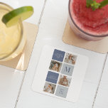 Modern Collage Foto & Blue Happy Vathers Day Gift Rechteckiger Pappuntersetzer<br><div class="desc">Modernes Collage Foto & Blue Happy Vathers Day Geschenk ist ein personalisiertes und nachdenkliches Geschenk, um den besonderen Mann in Ihrem Leben am Vatertag zu feiern. Das Geschenk enthält ein wunderschön gestaltetes Collage Foto mit Platz für mehrere Aufnahmen, mit dem Sie Ihre Lieblingssendungen mit Ihrem Vater erfassen und darstellen können.Die...</div>