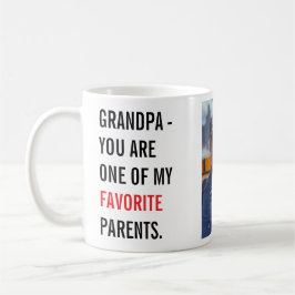 Modern Collage Foto & Happy Grandpa Day Kaffeetasse
