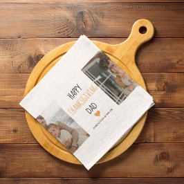 Modern Collage Foto & Happy Thanksgiving Dad Geschirrtuch