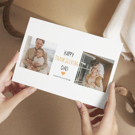 Modern Collage Foto & Happy Thanksgiving Dad Magnetkarte