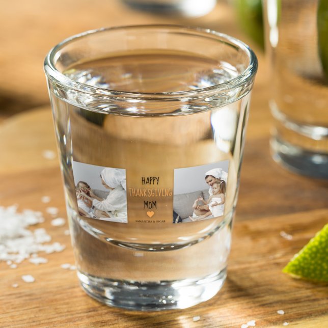 Modern Collage Foto Happy Thanksgiving-Mama Schnapsglas (Von Creator hochgeladen)