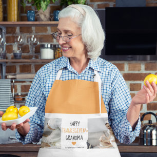 Modern Collage Foto Happy Thanksgiving Oma Schürze
