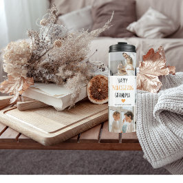 Modern Collage Foto Happy Thanksgiving Oma Thermosbecher