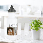 Modern Collage Foto & Happy Vathers Day Bestes Ges Edelstahlflasche<br><div class="desc">Ein modernes Collage Foto kann ein perfektes Geschenk für den Vatertag machen. Diese einzigartige und kreative Geschenkidee beinhaltet, verschiedene Fotos von Ihnen und Ihrem Vater zu kombinieren und visuell ansprechend zu gestalten. Es ist eine ausgezeichnete Art, das Leben deines Vaters zu feiern und die besondere Bindung, die du mit ihm...</div>