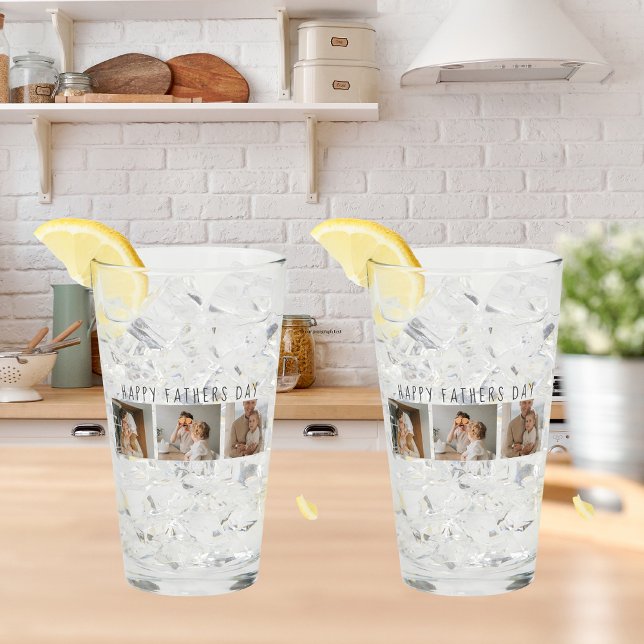 Modern Collage Foto & Happy Vathers Day Bestes Ges Glas (Von Creator hochgeladen)