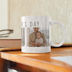Modern Collage Foto & Happy Vathers Day Bestes Ges Kaffeetasse