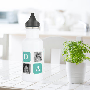 Modern Collage Foto Happy Vathers Day Gift Edelstahlflasche