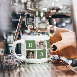 Modern Collage Foto & Happy Vathers Day Gift Espressotasse