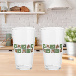 Modern Collage Foto & Happy Vathers Day Gift Glas