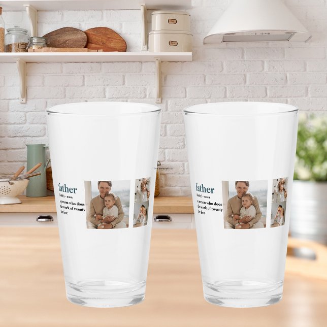 Modern Collage Foto Happy Vathers Day Gift Glas (Von Creator hochgeladen)