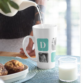 Modern Collage Foto Happy Vathers Day Gift Milchtasse