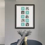 Modern Collage Foto Happy Vathers Day Gift Poster<br><div class="desc">Die Einführung des Modern Collage Foto Happy Vatertag Geschenk in einem minten Farbthema. Dieses einzigartige und personalisierte Geschenk soll die besondere Bindung zwischen einem Vater und seinen Lieben feiern.Das Modern Collage Foto Happy Father's Day Gift ist ein wunderschön gestalteter Collage Rahmen, der mit einer Auswahl Ihrer Lieblings-Fotos individuell gestaltet werden...</div>