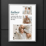 Modern Collage Foto Happy Vathers Day Gift Poster<br><div class="desc">Moderne Collage Foto glückliche Väter Tag Geschenk mit Grün kann eine schöne und sinnvolle Weise,  um Ihrem Vater zu zeigen,  wie viel er für Sie bedeutet. Schaffen Sie sich kreativ und haben Sie Spaß beim Zusammenstellen eines personalisierten und nachdenklichen Geschenkes,  das er noch für viele Jahre schätze.</div>