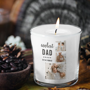 Modern Collage Foto Happy Vathers Day Gift Quadratischer Aufkleber