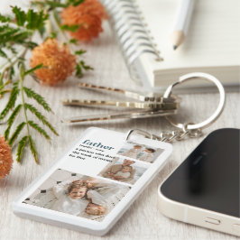 Modern Collage Foto Happy Vathers Day Gift Schlüsselanhänger