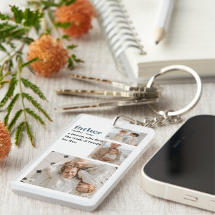 Modern Collage Foto Happy Vathers Day Gift Schlüsselanhänger