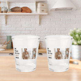 Modern Collage Foto & Happy Vathers Day Gift Schnapsglas