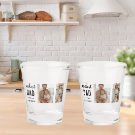 Modern Collage Foto Happy Vathers Day Gift Schnapsglas