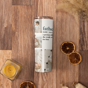 Modern Collage Foto Happy Vathers Day Gift Thermosbecher