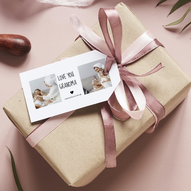 Modern Collage Foto Liebe Ihr Oma Bestes Geschenk Geschenkanhänger (Von Creator hochgeladen)