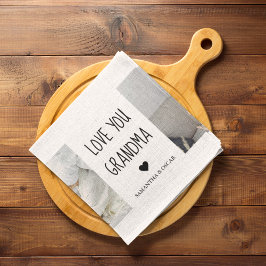 Modern Collage Foto Liebe Ihr Oma Bestes Geschenk Geschirrtuch